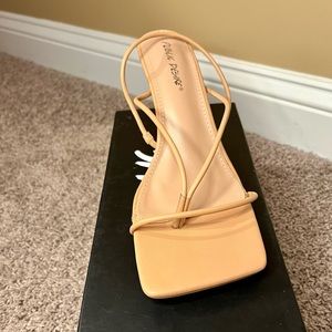 Public Desire Brand size 9 nude kitten heel. Never worn before.